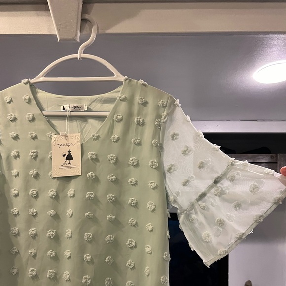 NWTs!!! Elegant Baby Blue Dress by FreeStyle (size: small) - Picture 2 of 6